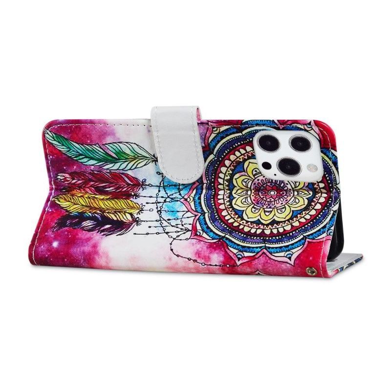Etui Folio do iPhone 13 Pro Kolorowy Łapacz Snów