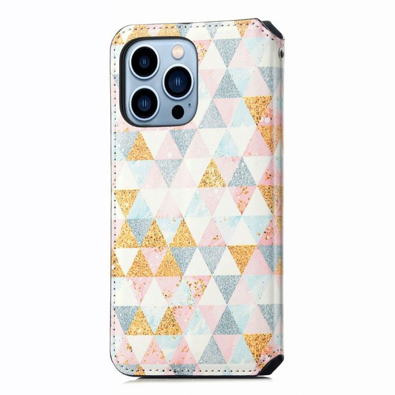 Etui Folio do iPhone 13 Pro Skórzany Futerał Nordic Styl Klapka