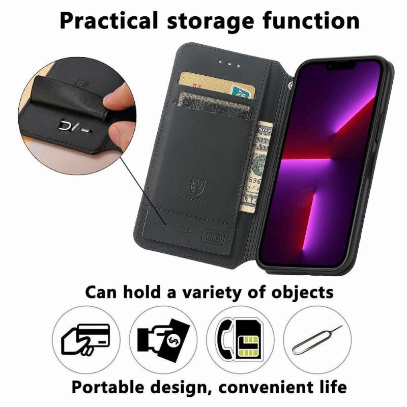 Etui Folio do iPhone 13 Pro Skórzany Futerał Nordic Styl Klapka