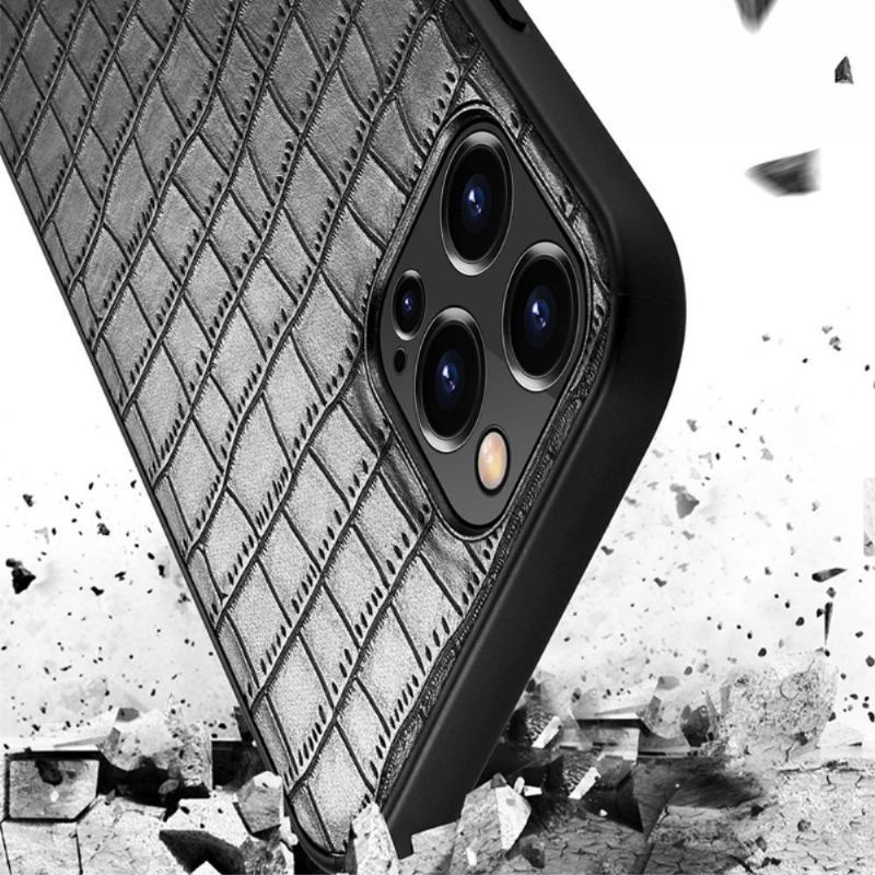Futerały do iPhone 13 Pro Sulada Croco Efekt Skóry