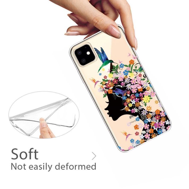 Etui do iPhone 11 Classic Przezroczysty Kwiat Kolibra