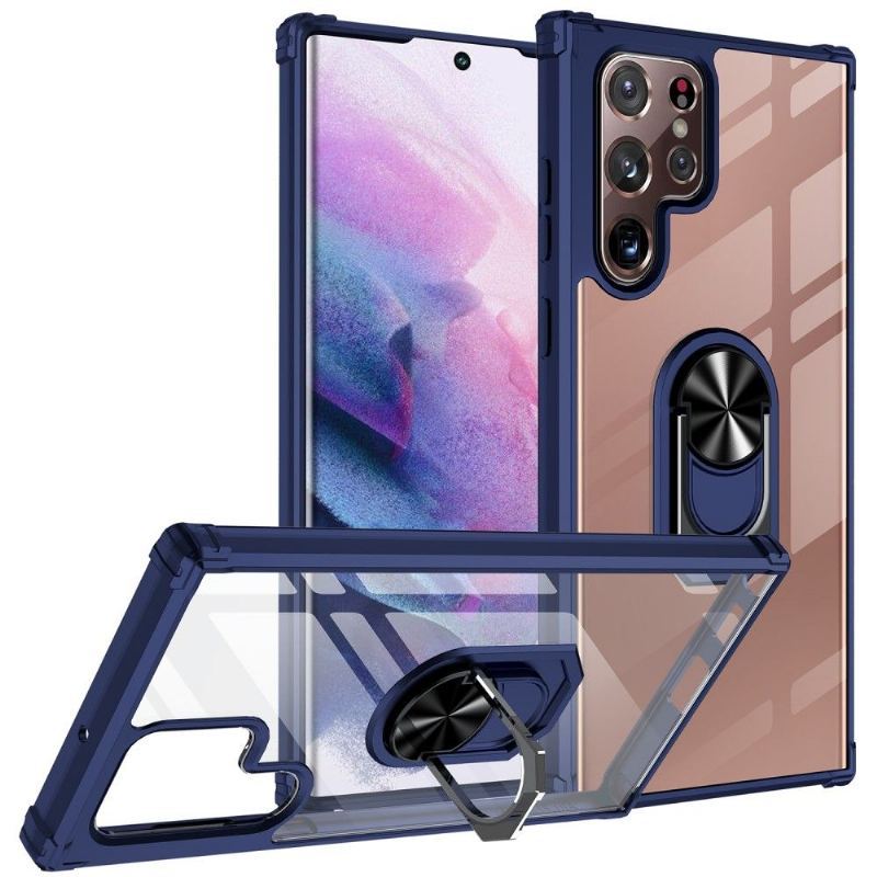 Etui do Samsung Galaxy S22 Ultra 5G Anti-fall Etui Ochronne Przezroczysty Z Pierścieniem