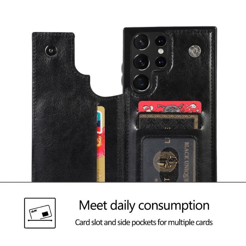 Etui do Samsung Galaxy S22 Ultra 5G Biznes Anna Etui Na Karty Ze Sztucznej Skóry