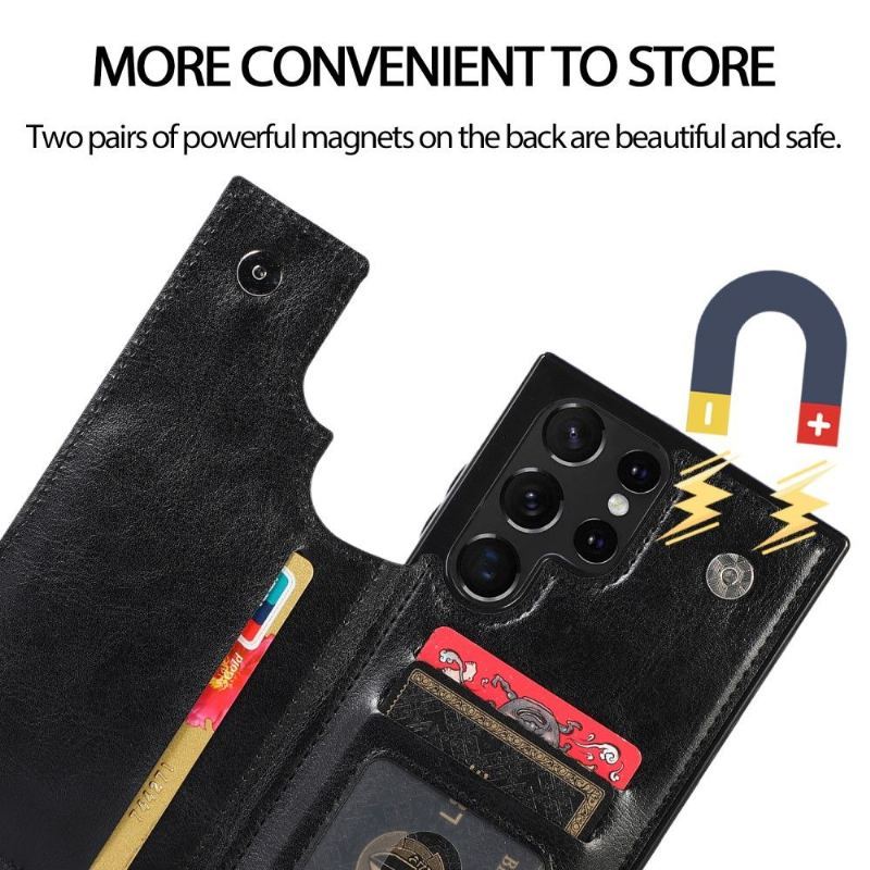 Etui do Samsung Galaxy S22 Ultra 5G Biznes Anna Etui Na Karty Ze Sztucznej Skóry
