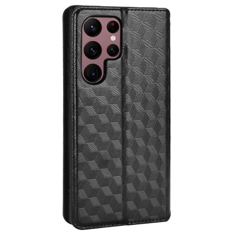 Etui Folio do Samsung Galaxy S22 Ultra 5G Classic Skórzany Futerał Geometria Projektu