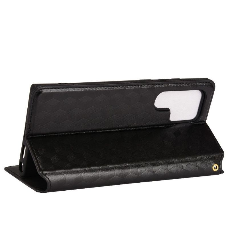 Etui Folio do Samsung Galaxy S22 Ultra 5G Classic Skórzany Futerał Geometria Projektu