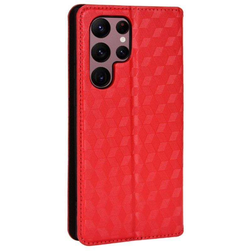 Etui Folio do Samsung Galaxy S22 Ultra 5G Classic Skórzany Futerał Geometria Projektu