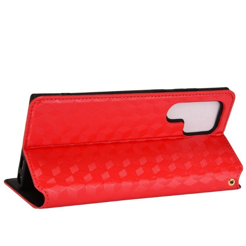 Etui Folio do Samsung Galaxy S22 Ultra 5G Classic Skórzany Futerał Geometria Projektu