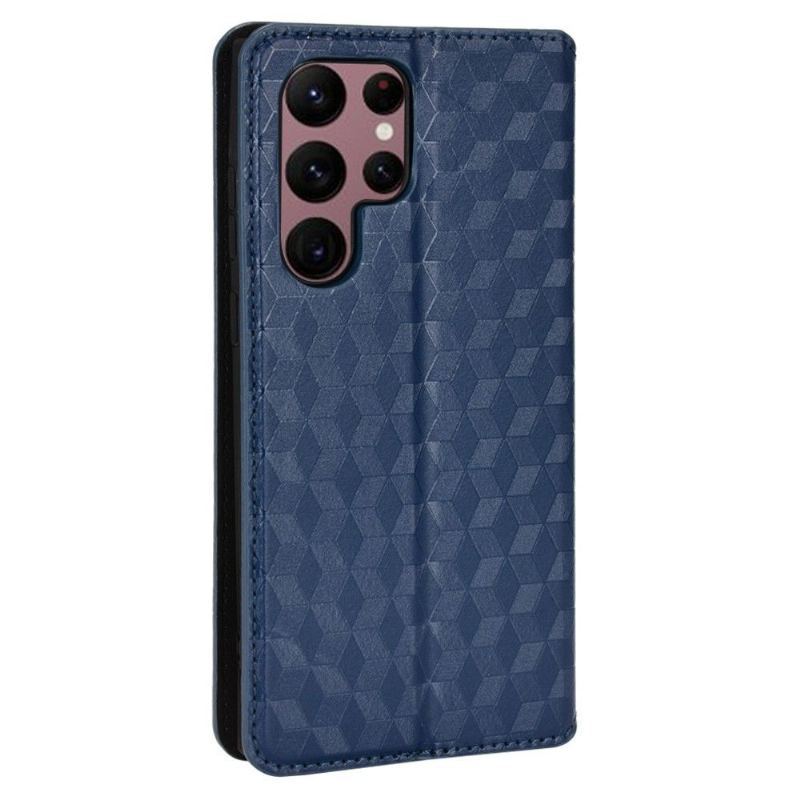 Etui Folio do Samsung Galaxy S22 Ultra 5G Classic Skórzany Futerał Geometria Projektu