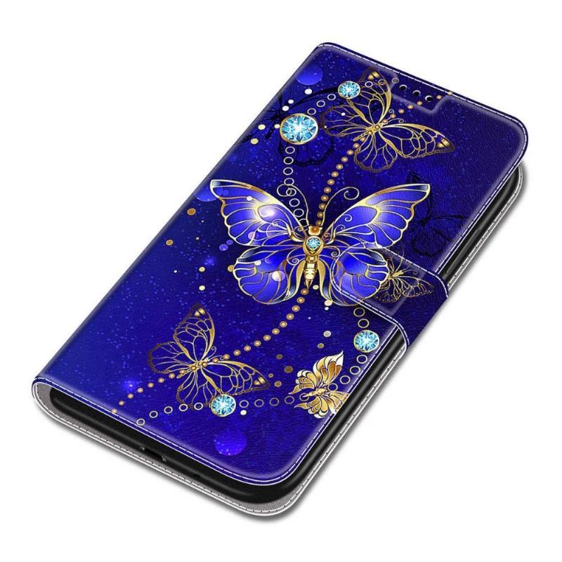 Etui Folio do Samsung Galaxy S22 Ultra 5G Fioletowy Motyl