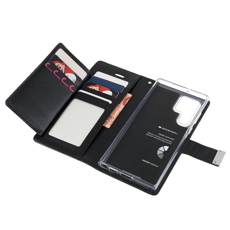 Etui Folio do Samsung Galaxy S22 Ultra 5G Obrzeża Bogata W Rtęć Premium