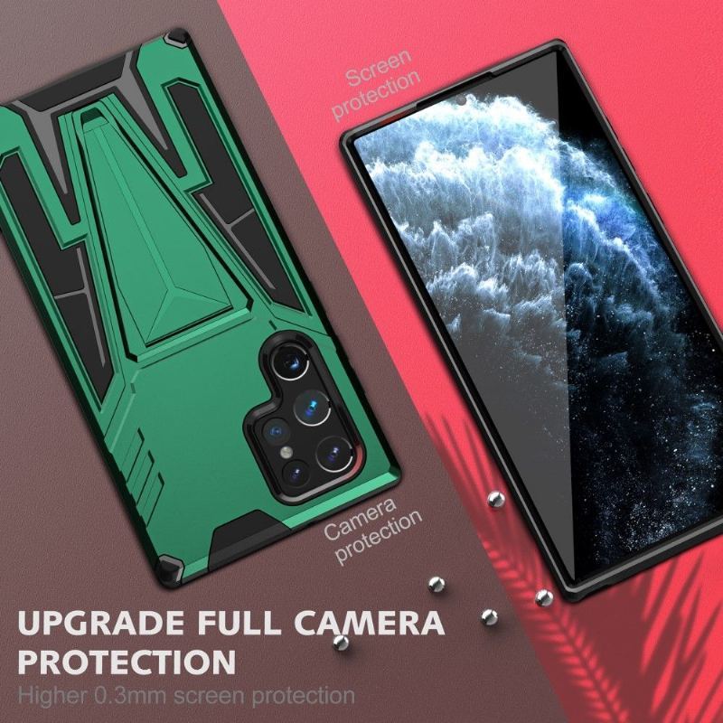 Futerały do Samsung Galaxy S22 Ultra 5G Obrzeża Pancerz Ze Wsparciem V