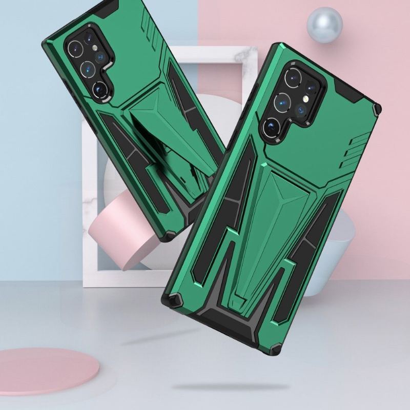 Futerały do Samsung Galaxy S22 Ultra 5G Obrzeża Pancerz Ze Wsparciem V
