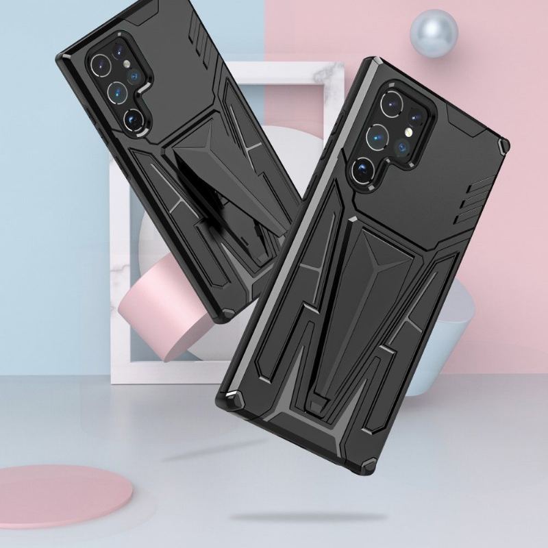 Futerały do Samsung Galaxy S22 Ultra 5G Obrzeża Pancerz Ze Wsparciem V