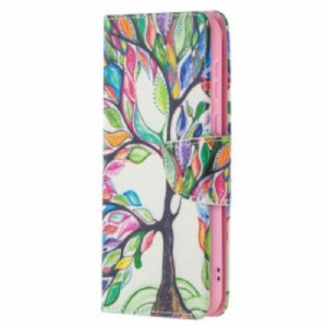Etui Folio do Huawei P50 Kolorowe Drzewo