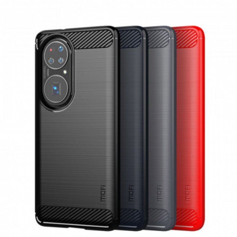 Futerały do Huawei P50 Szczotkowane Włókno Węglowe Mofi
