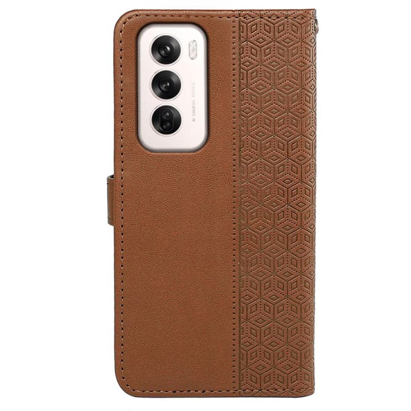 Etui Folio Oppo Reno 12 5g Fryz Poziomy