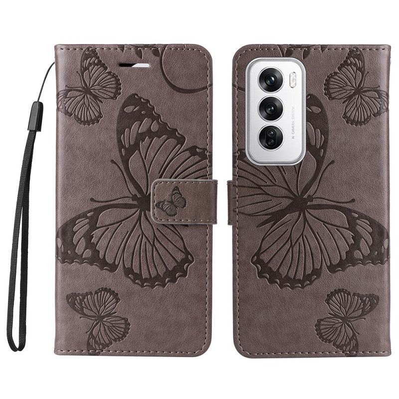 Etui Folio Oppo Reno 12 5g Gigantyczne Motyle Etui Ochronne