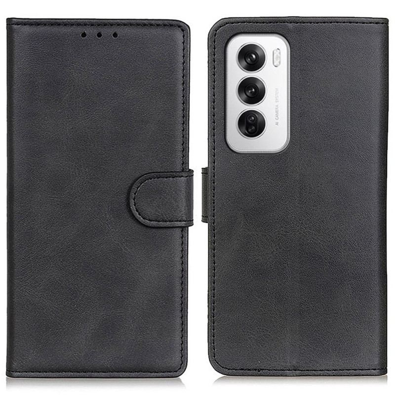 Etui Folio Oppo Reno 12 5g Matowa Sztuczna Skóra Etui Ochronne