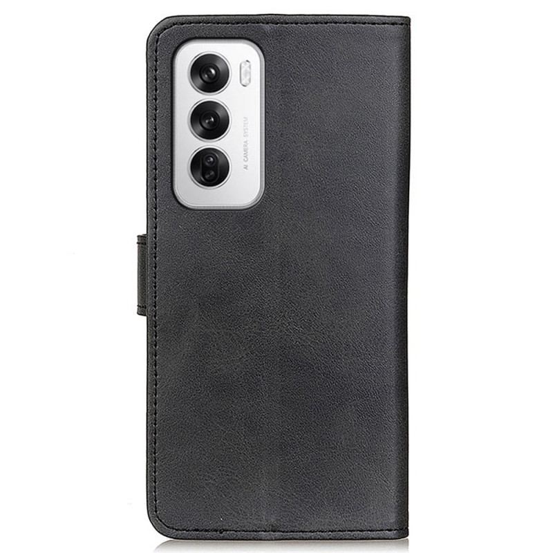 Etui Folio Oppo Reno 12 5g Matowa Sztuczna Skóra Etui Ochronne