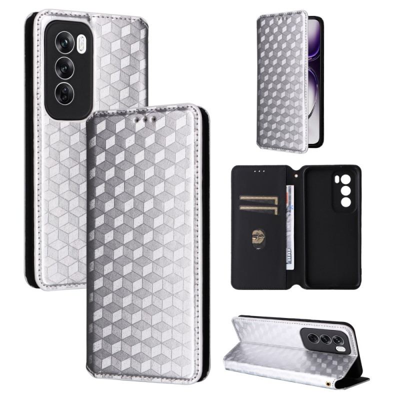 Flip Kotelot Oppo Reno 12 5g Etui Na Telefon Diamenty 3d