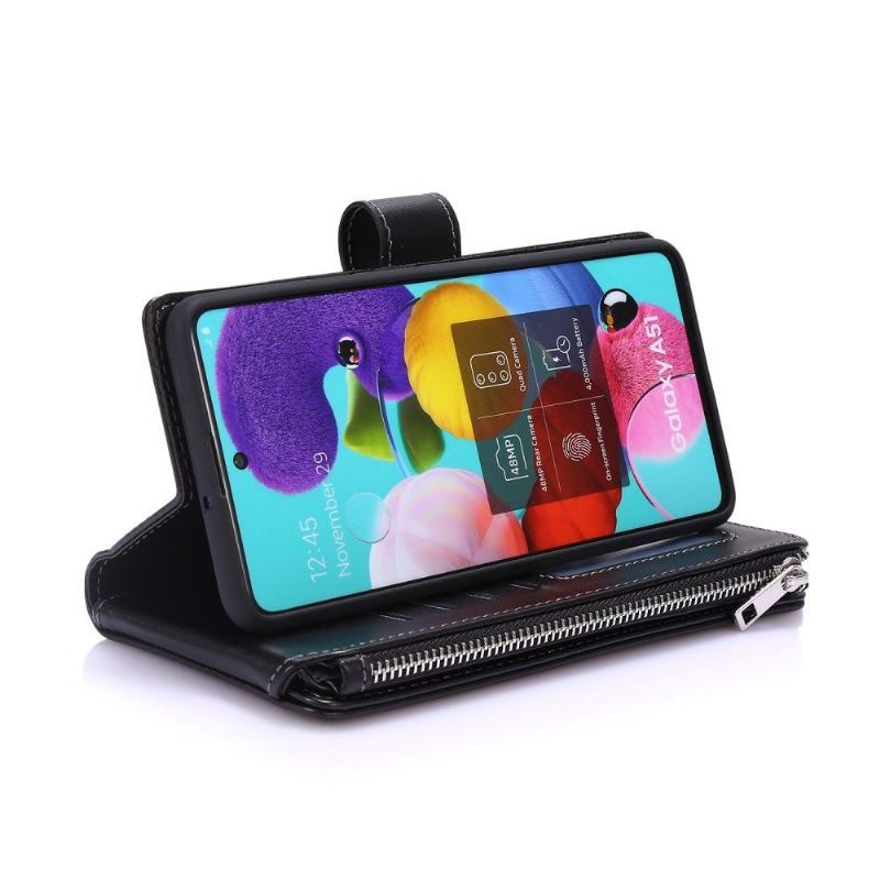 Etui Folio do Samsung Galaxy A51 Wieloprzedziałowy Uchwyt