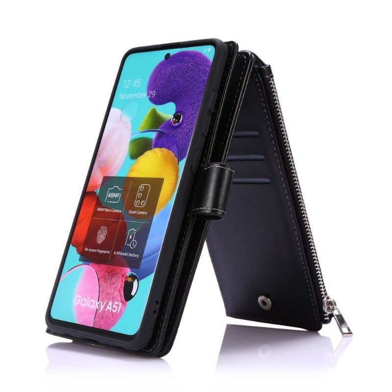 Etui Folio do Samsung Galaxy A51 Wieloprzedziałowy Uchwyt