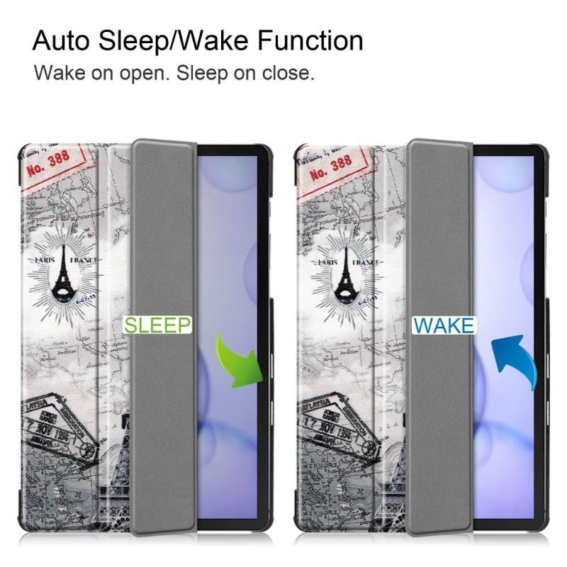 Futerały do Samsung Galaxy Tab S6 Etui Folio Inteligentna Wieża Eiffla W Stylu Retro